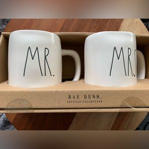 New Rae Dunn | Mr. & Mrs. Mugs | White